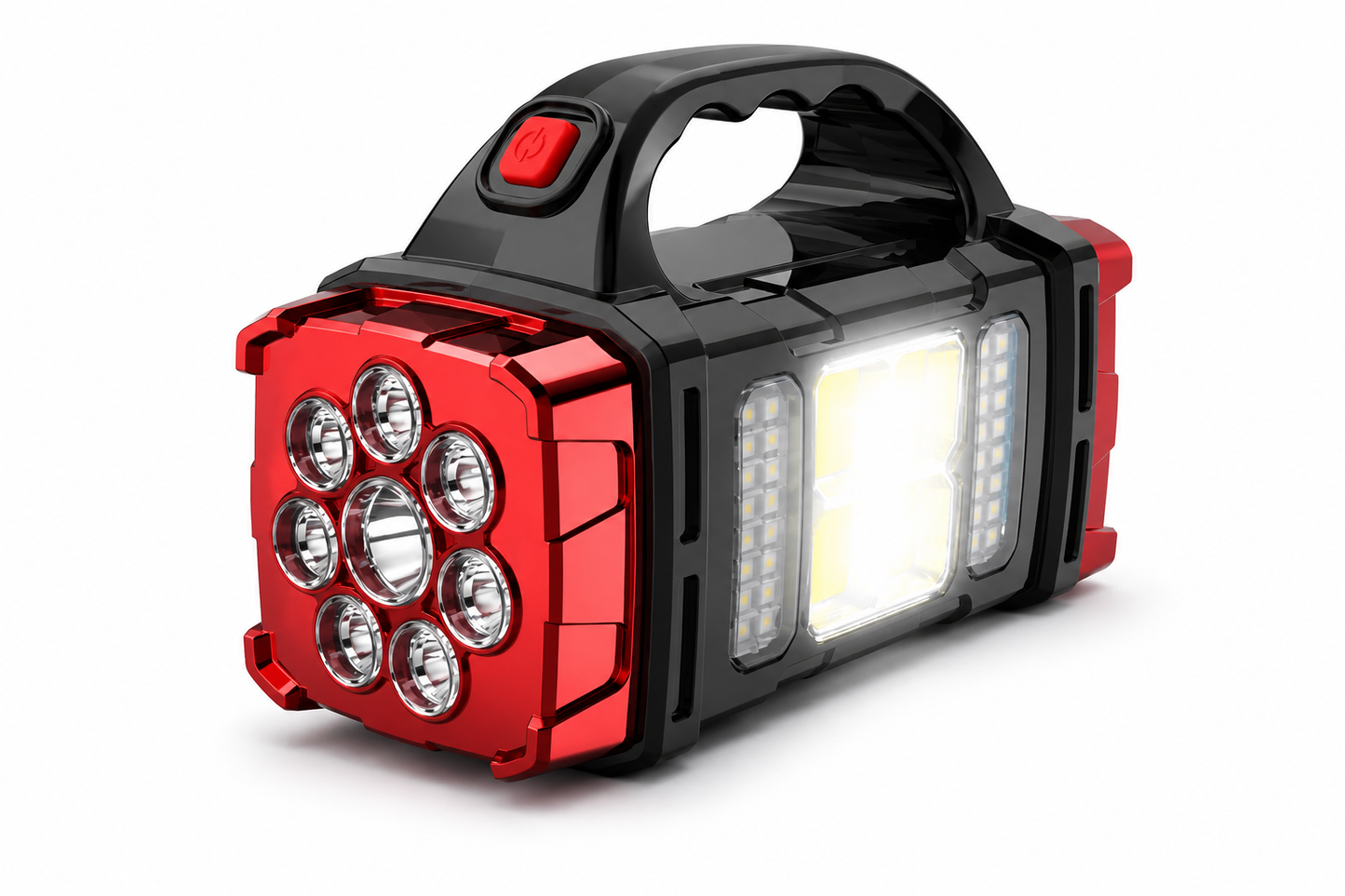 Solar Searchlight – Rechargeable LED Torch with Solar & USB Charging