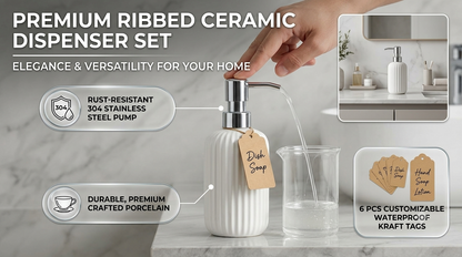 Luxury Ceramic Soap Dispenser – Elegant, Rust-Free &amp; Leak-Proof