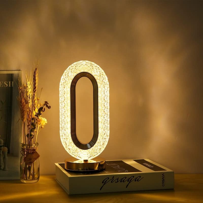 3-Mode Crystal Rose Table Lamp – Premium Diamond Atmosphere Light