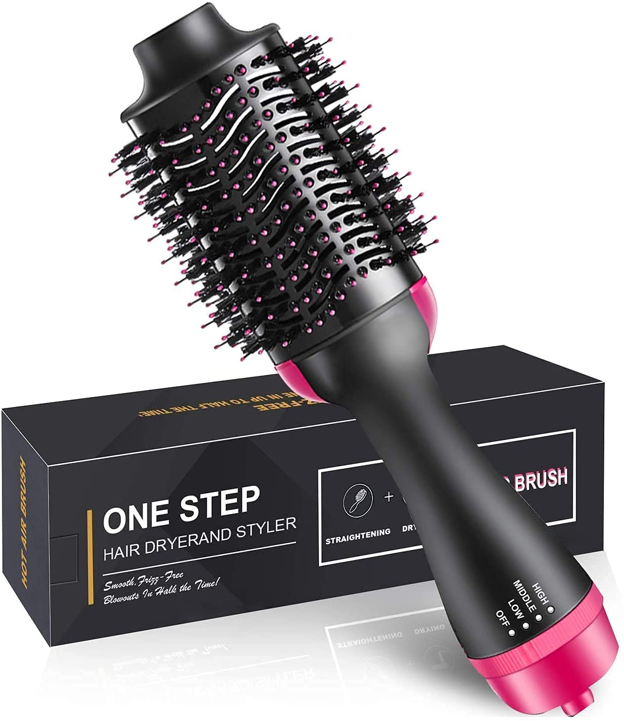 3-in-1 Hot Air Brush – Hair Dryer, Straightener &amp; Volumizer in One
