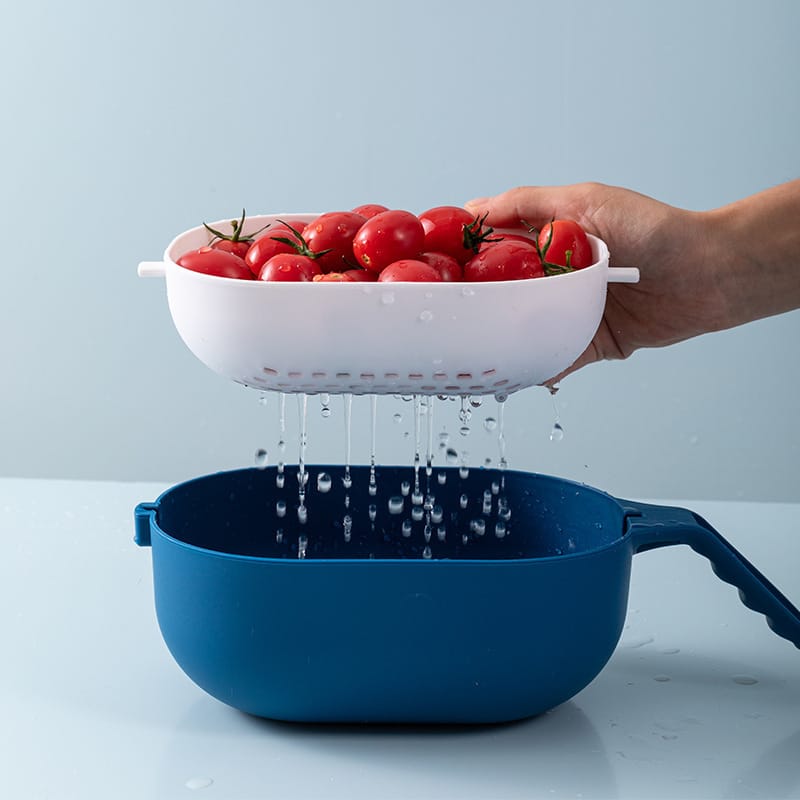 Multi-Function Vegetable Cutter with Wash Basket – All-in-One Kitchen Tool