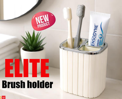 Elite Ribbed Toothbrush Holder – Compact Bathroom Organizer