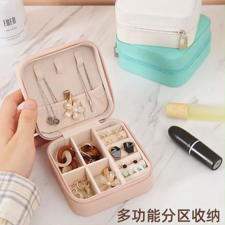 Portable Jewelry Organizer Box – Compact Travel Storage Case