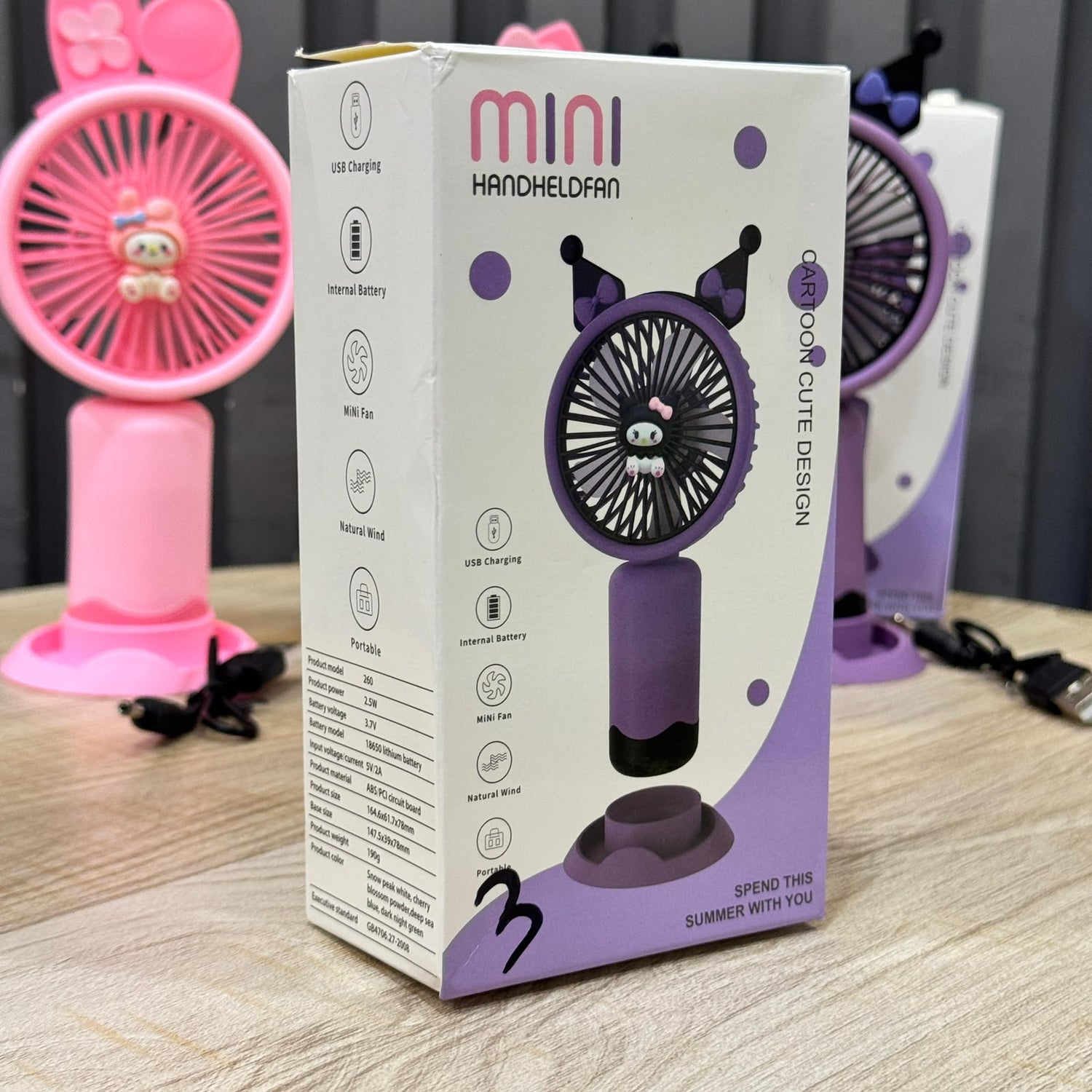 🌸 Cute & Powerful Handheld Fan — Stay Cool Anywhere, Anytime!
Beat the heat and loadshedding in style! 💜 This adorable character-design handheld fan isn't just cute — it's a powerhouse of cool air, perfect for Karachi's summer heat.
✅ 3-Speed Adjustable — Soft breeze to strong wind, your choice
✅ Up to 6 Hours Cooling — Rechargeable battery, no more loadshedding stress
✅ Whisper Quiet — Cool down without the noise
✅ Lightweight & Portable — Fits in your bag, perfect for home, office, or on-the-go
✅ Stylis