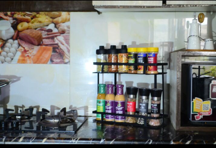 2-Tier Kitchen Spice Rack Organizer – Countertop Storage Stand