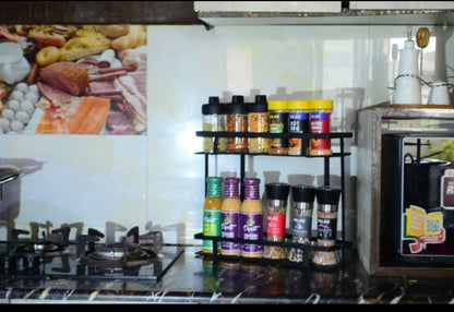 2-Tier Kitchen Spice Rack Organizer – Countertop Storage Stand