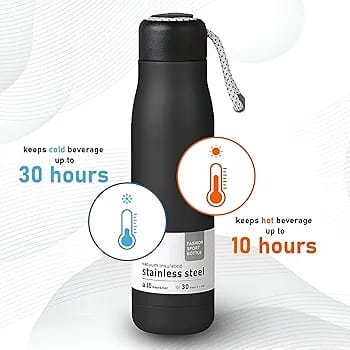 Vacuum Insulated Stainless Steel Bottle – Hot 10 Hrs, Cold 30 Hrs
