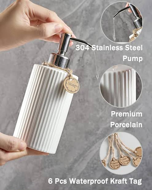 Luxury Ceramic Soap Dispenser – Elegant, Rust-Free &amp; Leak-Proof