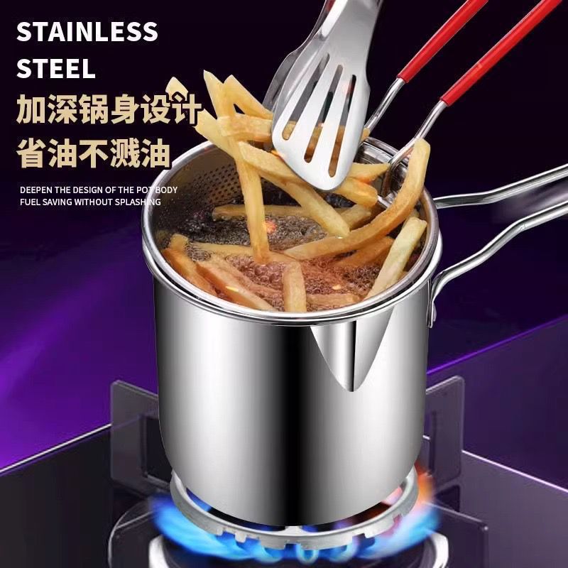 🍳 Stainless Steel Deep Frying Pot – Cook Crispy Meals with Less Mess