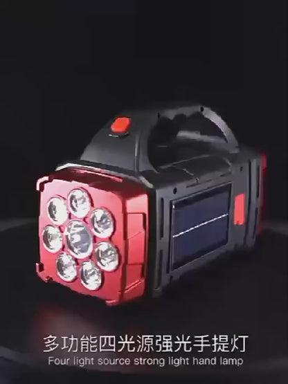 Solar Searchlight – Rechargeable LED Torch with Solar &amp; USB Charging