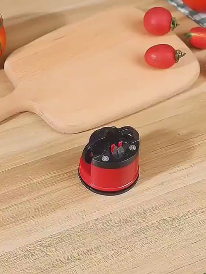 Knife Sharpener with Suction Pad – Sharpens Knives in Seconds