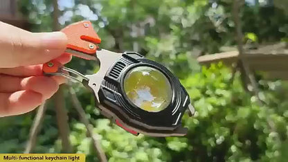 Electric Key Chain Light, Screwdriver, cigarette Lighter, Whiste, Window-Breaking Hammer,Seat Belt Cutter, Magnetic Adsorption*